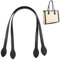 Zwenjuan Taschengriff PU-Leder,2 Stücke Taschenhenkel Taschenriemen,60 cm Handtasche Riemen Ersatzriemen,für DIY Hand Gelten Schultergurt Taschen Purse Strap Kreuzkörpergurt(Schwarz)