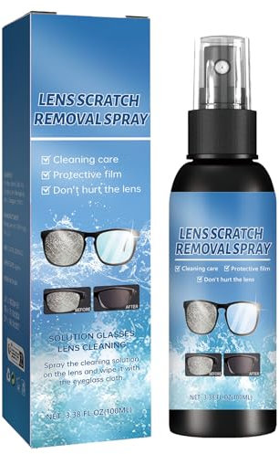 Spray de Eliminación de Arañazos de Lentes,Líquido de Reparación de Gafas Cristales,Spray de Eliminación de Arañazos de Lentes,Herramientas de Limpieza de Gafas para Pantallas de Lentes