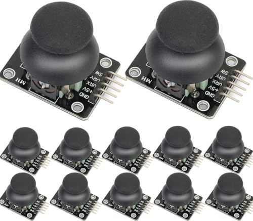 Lot de 12 modules de joystick pour console de jeu double axe XY KY-023 compatible avec PS2 Arduino Raspberry Pi