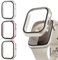 Lovmunia 3-Stück Schutzhülle mit Displayschutzfolie Kompatibel mit Apple Watch 10 42mm, Neu Aufgerüstetes Rundum Hard PC Gehäuse Eingebaut Kratzfest Gehärtetes Glas Schutzfolie für iWatch 10 42 mm