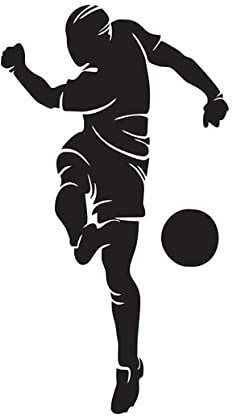 LOLIPPYY 1Stück Selbstklebende Fußball Wandaufkleber für Kinderzimmer Sporttapete für Jugendzimmer Einfache Anwendung Entfernung Rückstände Dekorative Wandgestaltung