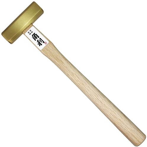 KAKURI Japanischer Kupferhammer 297.7 g - Genno Japanischer Hammer | Doppelseitiger achteckiger Kopf mit flachen und abgerundeten Flächen, robuster Eichenholzgriff, hergestellt in Japan
