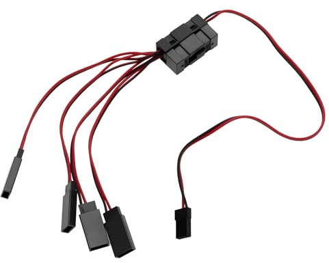 YINETTECH RC 4-Wege-LED-Lichtregler Schalter EIN/Aus-Regler Y-Kabel Kompatibel mit TRX-4 SCX10 1/10 RC Crawler