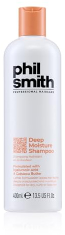 Phil Smith Professional Deep Moisture Shampoo, 400ml | For Dry, Wavy & Curly Hair