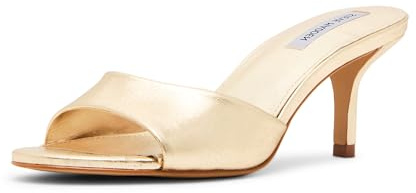 Steve Madden Women's Kendrix Heeled Sandal, Gold Tone Leather, 4 UK