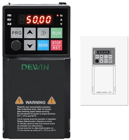 Variateur de fréquence 2,2 kW, VFD Convertisseur de Fréquence 220 V Entrée Monophasée 220 V Sortie Triphasée Variateur de Vitesse Variable Entraînement à Fréquence CNC pour Moteur à Triphasé