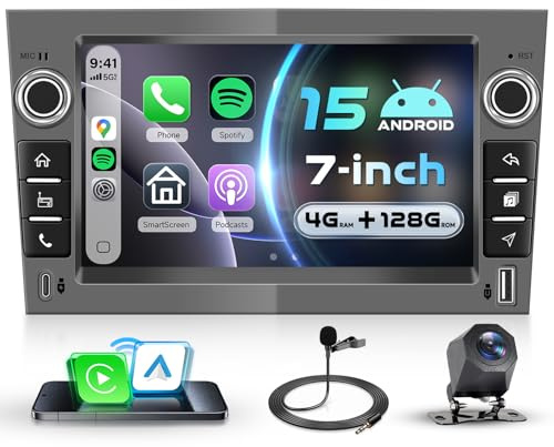 VECHTEL 4G+128G Autoradio Android 15 Eisengrau für Opel Corsa C/D Zafira B Astra H Meriva Vivaro Signum Combo, 7'' IPS Touchscreen mit Carplay Android Auto GPS Wi-Fi USB/Typ-C Bluetooth FM RDS Kamera