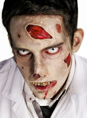 Offene Fleischwunde - Latex-Applikation mit Hautkleber - Special-Effect Kostüm-Zubehör - Make-Up für Halloween, Karneval & Horror-Party