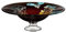 Obstschale Obstteller Snack Tablett Dekoschale Geschenkidee Glas Teller Malva Bunt Schwarz 44 cm
