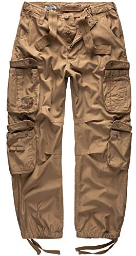 Surplus Raw Vintage Airborne Herren Cargo Hose, beige, L