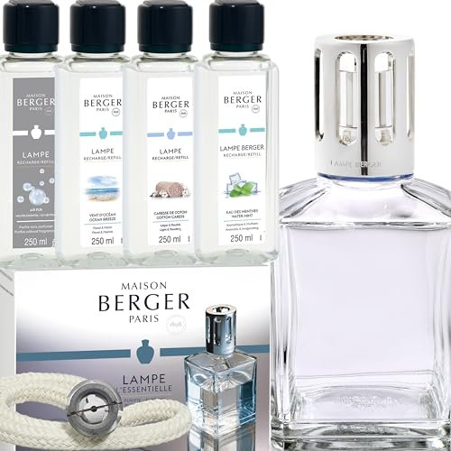 LAMPE BERGER Starterset XXL Cube inkl. Duftpaket mit 4X 250ml Duft Geschenkset Pure Frische Sommer Edition 2025