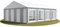 TOOLPORT Carpa para Fiestas Carpa de Fiesta 6x8 m Carpa de pabellón de jardín Lona PVC 700 N en Gris-Blanco Impermeable
