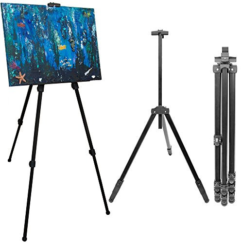EYEPOWER 58-180cm Feld Staffelei Aluminium Präsentationsständer Tischstaffelei Whiteboard Ständer Leinwand Malstaffelei