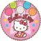 Hello Kitty Runde Tortenaufleger 20CM - Geburtstag Tortenbild Zuckerbild Tortenplatte Oblate Kuchenzuckerplatte