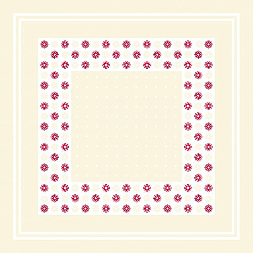 Sovie Home Tischdecke Missy, BEIGE-Bordeaux, Linclass® Airlaid, 80x80cm, 1 Stück, verspielter Mustermix, stoffähnliche Premium-Qualität für Festliche Anlässe