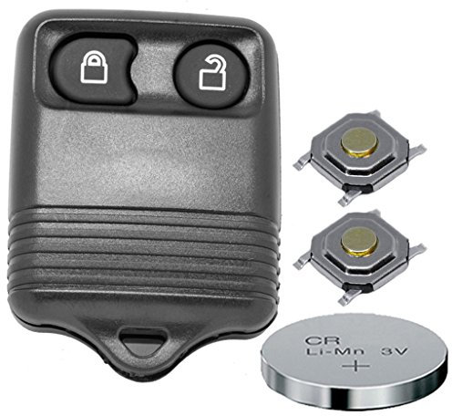 Auto Schlüssel Funk Fernbedienung 1x Gehäuse 2 Tasten + 1x CR2032 Batterie + 2X Mikrotaster für Ford