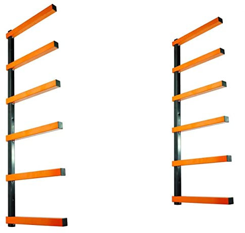 KASTFORCE KF1006 Holzregal mit 6 Ebenen System 110 lbs (50kg) pro Ebene mit robusten Blechschrauben Holzregal Werkstattregal