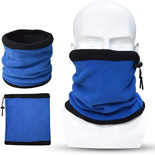 Tour de Cou Hiver Automne Headwear Tube Sport Thermique Cache-cou Col Nez en Polaire Epais Demi Cagoule Beanie Bonnet Echarpe Anti-vent/froid Masque Bouche Chaud pour Ski Snowboard Vélo Camping
