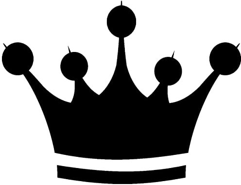 Samunshi® Aufkleber Krone Sticker Crown König in 6 Größen und 25 Farben (30x23cm schwarz)