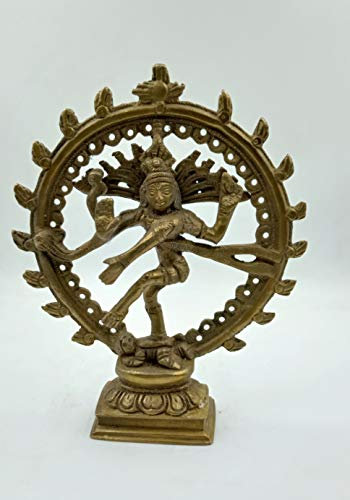 OSNICA Hindu Shiva Nataraja Dancing Statue Messing Fertig Zoll 8 Zoll