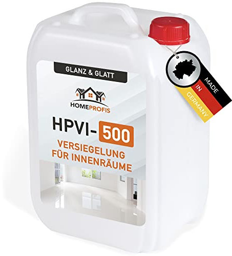 Home Profis® HPVI-500 glasklare Premium Versiegelung (9m²) für Garage & Werkstatt – Transparente 2K Epoxidharz Bodenversiegelung bis zu 4,5kg Schutzschicht Innen Laminierharz für Bodenbeschichtung