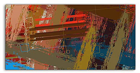 Coloray Glas Bild Wandbilder 100x50cm Gehärtet Glas Kunststoff Wohnzimmer Schlafbereich Deko Bild - Kunst Matrix Abstraktion.