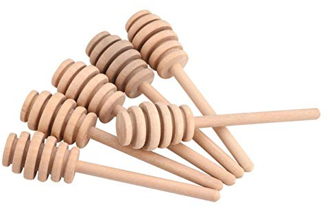 50 Pezzi 10.5cm Miele Bastoncini, mestolo miele di Legno Dispenser Per Sciroppo Di Miele