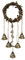 ChYoung Hexen Glocken Handgemachte Pentagramm-Hexe Rattan Glocken Home Schutz Türhänger Hängende Hexe Glocken Haus Erwärmung Boho Dekor (#4)