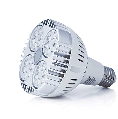 Atletehut E27 35w Par30 LED Bulb (100 WATT Equivalent) 3000lm 25 Degree Indoor Spotlight with Cool Fan for Jewellery Clothing Store (White)