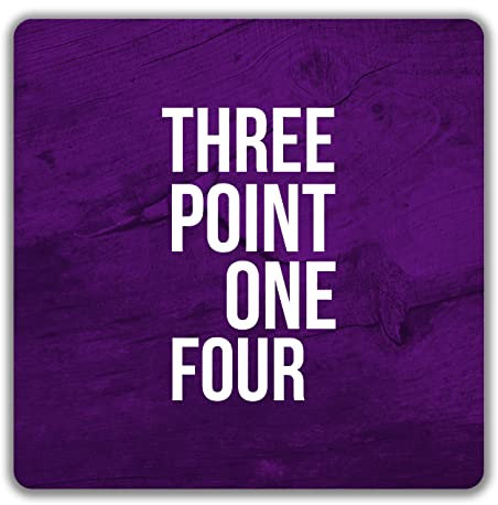 Shopagift Three Point One Four PI 2 Pack Coasters - 9cm x 9cm