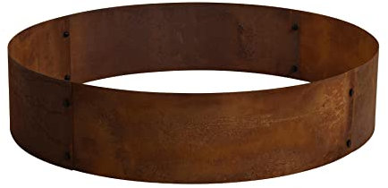ESTEXO Pflanzring Hochbeet Rost Edelrost Pflanzgefäß Pflanzkübel Metallring Kräuterbeet Stahlring Stahl Ring (80 cm)