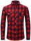 PADOLA Flanelle Chemise Homme Chemises Manches Longues à Carreaux Surchemise Bûcheron Automne Hiver Chaud Veste Haut avec Poche Chemise de Travail (M, 0 Rouge)