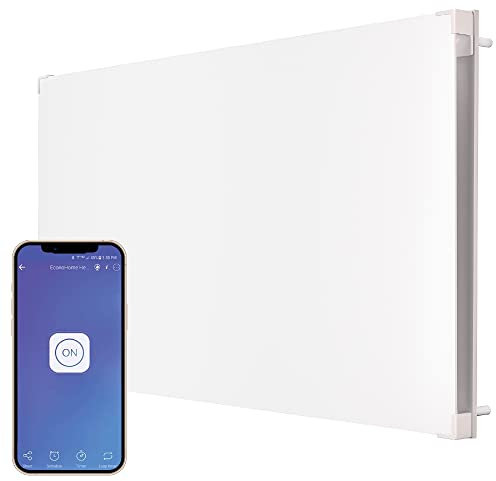 EconoHome Wall Mount Smart Space Heater Panel with Heat Guard - Pairs with eWeLink App - 600W Convection Heater - For 200 Sq Ft Room - 240V - Save On Heating Costs - Overheat Protection
