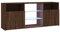 vidaXL Mobile Porta TV con Luci LED Rovere Marrone 120x30x50 cm
