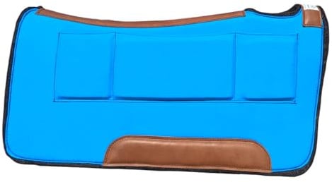 Diamond Wool Contoured Felt Ranch Western Saddle Pad for Horses 30x30-1/2 Thickness, Turquoise