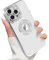 Losin for iPhone 14 Pro Max Glitter Case with Logo View for Women Girls Luxury Cute Diamond Case Bling Camera Protective Soft Clear Sparkle Rhinestone Shockproof Cover for iPhone 14 Pro Max, Silver