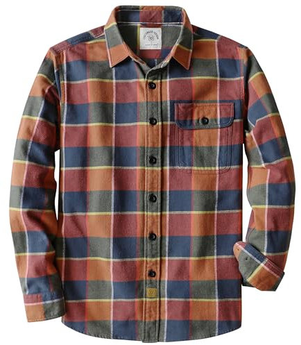 Dubinik®Chemise A Carreaux Homme Chemise Homme Manches Longues Hiver Chaude Coton Regular Chemise Flanelle Homme