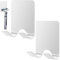 Gorffy Razor Holder for Shower 2 Pcs, Stainless Steel Shaver Holder for Shower, Waterproof Self Adhesive Showers Razor Holders, Multipurpose Razors Showers Holders for Bathroom (White)