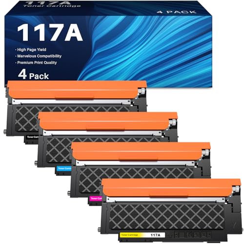 HP 117A Toner W2070A Kompatibel für Color Laser MFP 178nwg 179fwg 150nw 179fnw 150a 178nw - W2070A W2071A W2072A W2073A (4er-Pack)