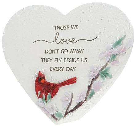Pavilion Gift Company - Those We Love Don't Go Away They Fly Beside Us Every Day - 5.5 Cardinal Memorial Garden Stone Bereavement in Memory Memorial Loss of Loved One Calling Hours Funeral Present