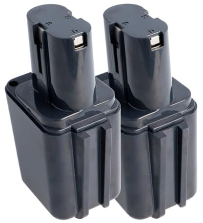 Trade-Shop - 2 batterie Ni-MH 9,6 V, 3000 mAh, compatibili con avvitatore Bosch GSR 9,6 V, GSR 9,6 VE, GSR 9,6 VES, GSR 9,6 VET, PSB 9,6 VE, PSB 9,6 VESP