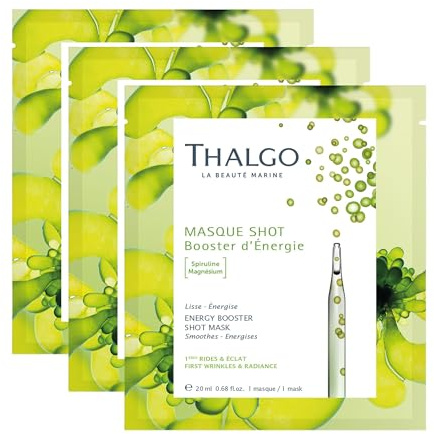 THALGO Gesichtsmaske Wirkstoffmaske mit Sofort-Effekt Beauty Tuchmaske (ENERGIESPENDENDE EFFEKT-MASKE)