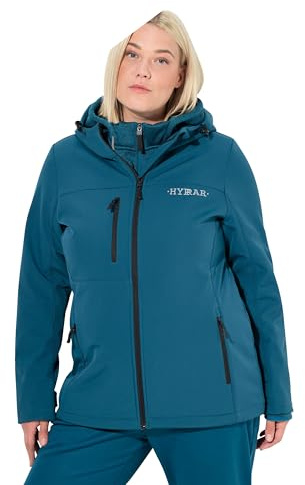Ulla Popken Damen große Größen Übergrößen Plus Size HYPRAR Softshelljacke, wasserabweisend, Stretch, Reflektor