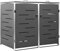 Cozynest Mülltonnenbox für 2 Tonnen Abschließbar Rostfrei Müllbox Mülltonnenverkleidung Mülltonne Müllcontainer Gartenbox 138x77,5x115,5cm Edelstahl