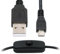 CY Cavo Micro USB 2.0 su cavo tipo A con interruttore on/off Micro 5 poli per DC 5 V lampada da scrivania ventola fotocamera (150 cm)