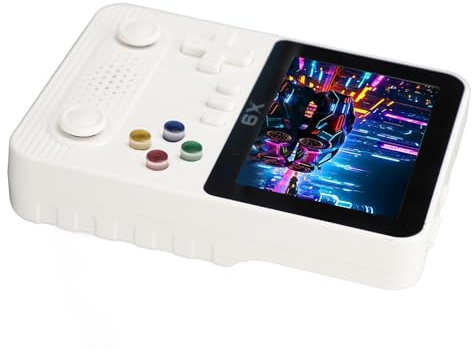 Tangxi Mini Console di Gioco Dual Core 6000mAh Batteria ABS Console di Gioco Portatile Portatile con Scheda 32G per Bambini (WHITE)