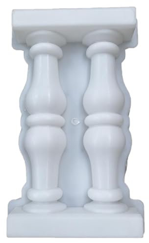 Sehuby Stampi per recinzione, stampo per realizzare doppio vaso balcone arte recinzione romana colonna stampo decorazione casa giardino gesso stampo cemento