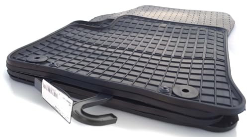 Gummimatten passgenau für Citroen e-C4 und C4 X ab 2023> Gummi Fußmatten Wintermatten Set Wetterfest Matten Geruchsneutral 4-teilig Schwarz