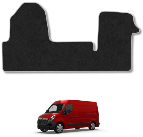 Vauxhall Movano (2010-2021) Carpet Car Mats | Grey Edge Trim Tailored Fit Floor Mats Full Coverage Protection Accessories Easy Clean Anti Slip Made in the UK