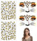 4PCS Leopard Face Stickers Bronze Leopard Print Face Stickers Leopard Face Tattoo Leopard Make Up Glitter Face Stickers Festival Party Leopard Print Art Stickers for Party Carnival and Halloween